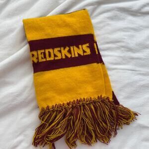 Vintage Washington Redskins Knit Scarf Burgundy Gold Fringe NFL Fan Gear